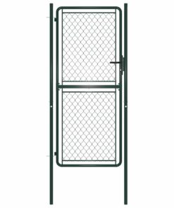 vidaXL Tuinpoort staal 100x175 cm groen