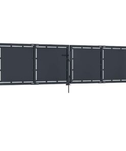 vidaXL Tuinpoort staal 300x100 cm antraciet