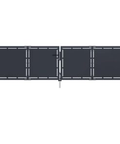vidaXL Tuinpoort staal 300x100 cm antraciet