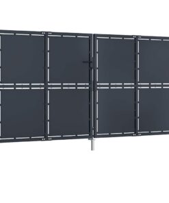 vidaXL Tuinpoort staal 300x125 cm antraciet