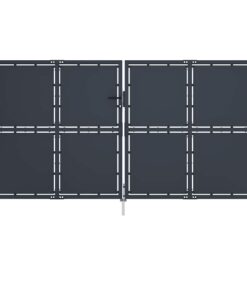 vidaXL Tuinpoort staal 300x125 cm antraciet