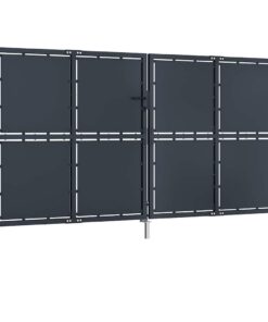 vidaXL Tuinpoort staal 300x150 cm antraciet