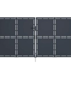 vidaXL Tuinpoort staal 300x200 cm antraciet