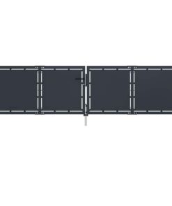vidaXL Tuinpoort staal 300x75 cm antraciet