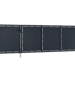 vidaXL Tuinpoort staal 350x100 cm antraciet