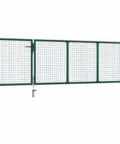 vidaXL Tuinpoort staal 350x100 cm groen