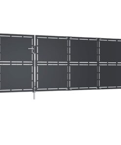 vidaXL Tuinpoort staal 350x125 cm antraciet