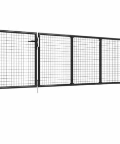 vidaXL Tuinpoort staal 350x75 cm antraciet