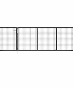 vidaXL Tuinpoort staal 350x75 cm antraciet