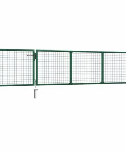 vidaXL Tuinpoort staal 350x75 cm groen