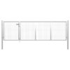 vidaXL Tuinpoort staal 350x75 cm zilver