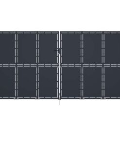 vidaXL Tuinpoort staal 400x200 cm antraciet