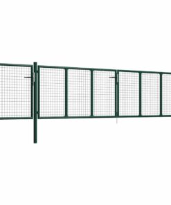vidaXL Tuinpoort staal 500x100 cm groen