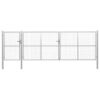 vidaXL Tuinpoort staal 500x150 cm zilver