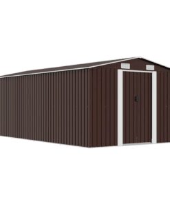vidaXL Tuinschuur 257x489x181 cm metaal bruin