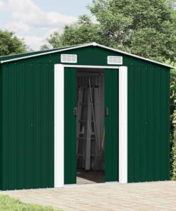 vidaXL Tuinschuur 257x489x181 cm metaal groen