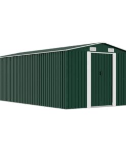vidaXL Tuinschuur 257x489x181 cm metaal groen