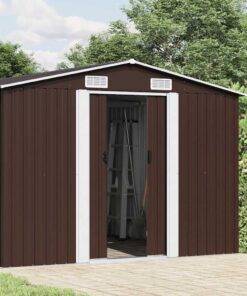 vidaXL Tuinschuur 257x580x181 cm metaal bruin