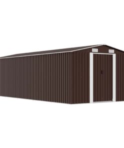 vidaXL Tuinschuur 257x580x181 cm metaal bruin