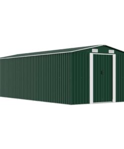vidaXL Tuinschuur 257x580x181 cm metaal groen