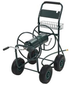 vidaXL Tuinslangtrolley met 1/2" slangkoppeling 75 m staal