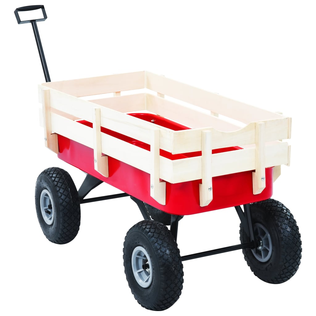 vidaXL Tuinwagen 150 kg rood - Image 4