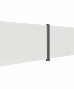 vidaXL Uittrekbaar Zijscherm Crème 600 x 200 cm Metaal