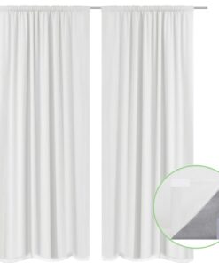 vidaXL Verduisterende gordijnen dubbellaags 140x245 cm wit