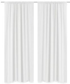 vidaXL Verduisterende gordijnen dubbellaags 140x245 cm wit