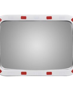 vidaXL Verkeersspiegel rechthoekig met reflectors 40x60 cm