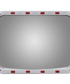 vidaXL Verkeersspiegel rechthoekig met reflectors 60x80 cm