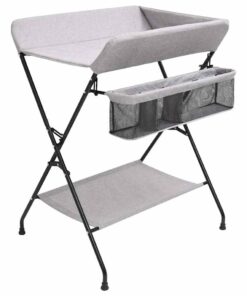 vidaXL Verschoontafel ijzer lichtgrijs