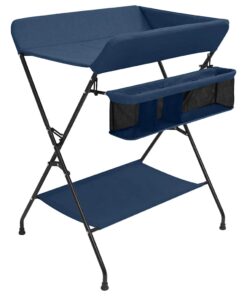 vidaXL Verschoontafel ijzer marineblauw