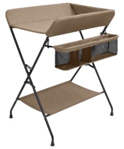 vidaXL Verschoontafel ijzer taupe