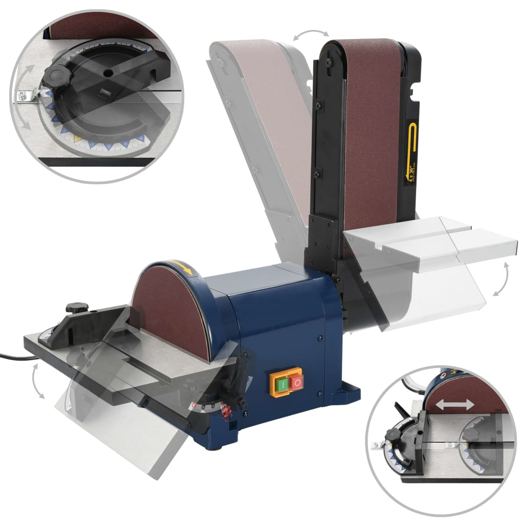 vidaXL Vlak- en bandschuurmachine elektrisch 500 W 200 mm - Image 4