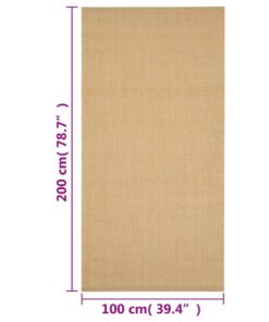 vidaXL Vloerkleed 100x200 cm natuurlijk sisal
