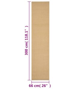 vidaXL Vloerkleed 66x300 cm natuurlijk sisal