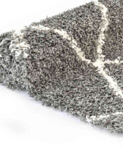 vidaXL Vloerkleed Latwerk Grijs 230 x 160 cm Polypropyleen