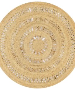 vidaXL Vloerkleed handgemaakt 120 cm gevlochten jute