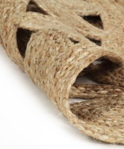 vidaXL Vloerkleed handgemaakt 90 cm gevlochten jute