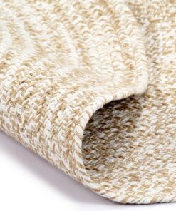 vidaXL Vloerkleed handgemaakt 90 cm jute wit en naturel