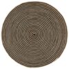 vidaXL Vloerkleed handgemaakt met spiraal ontwerp 120 cm jute zwart