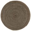 vidaXL Vloerkleed handgemaakt met spiraal ontwerp 150 cm jute zwart