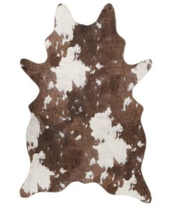 vidaXL Vloerkleed koeienpatroon wasbaar anti-slip 120x170 cm zwart wit