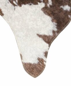 vidaXL Vloerkleed koeienpatroon wasbaar anti-slip 120x170 cm zwart wit