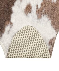 vidaXL Vloerkleed koeienpatroon wasbaar anti-slip 120x170 cm zwart wit