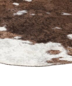 vidaXL Vloerkleed koeienpatroon wasbaar anti-slip 120x170 cm zwart wit