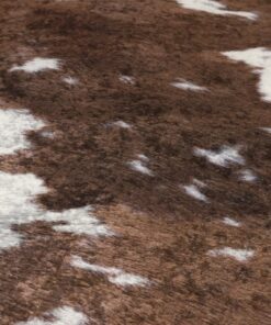 vidaXL Vloerkleed koeienpatroon wasbaar anti-slip 120x170 cm zwart wit