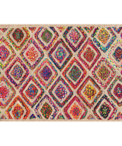 vidaXL Vloerkleed wasbaar anti-slip 120x180 cm meerkleurig