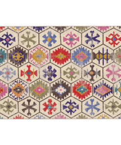 vidaXL Vloerkleed wasbaar anti-slip 120x180 cm meerkleurig